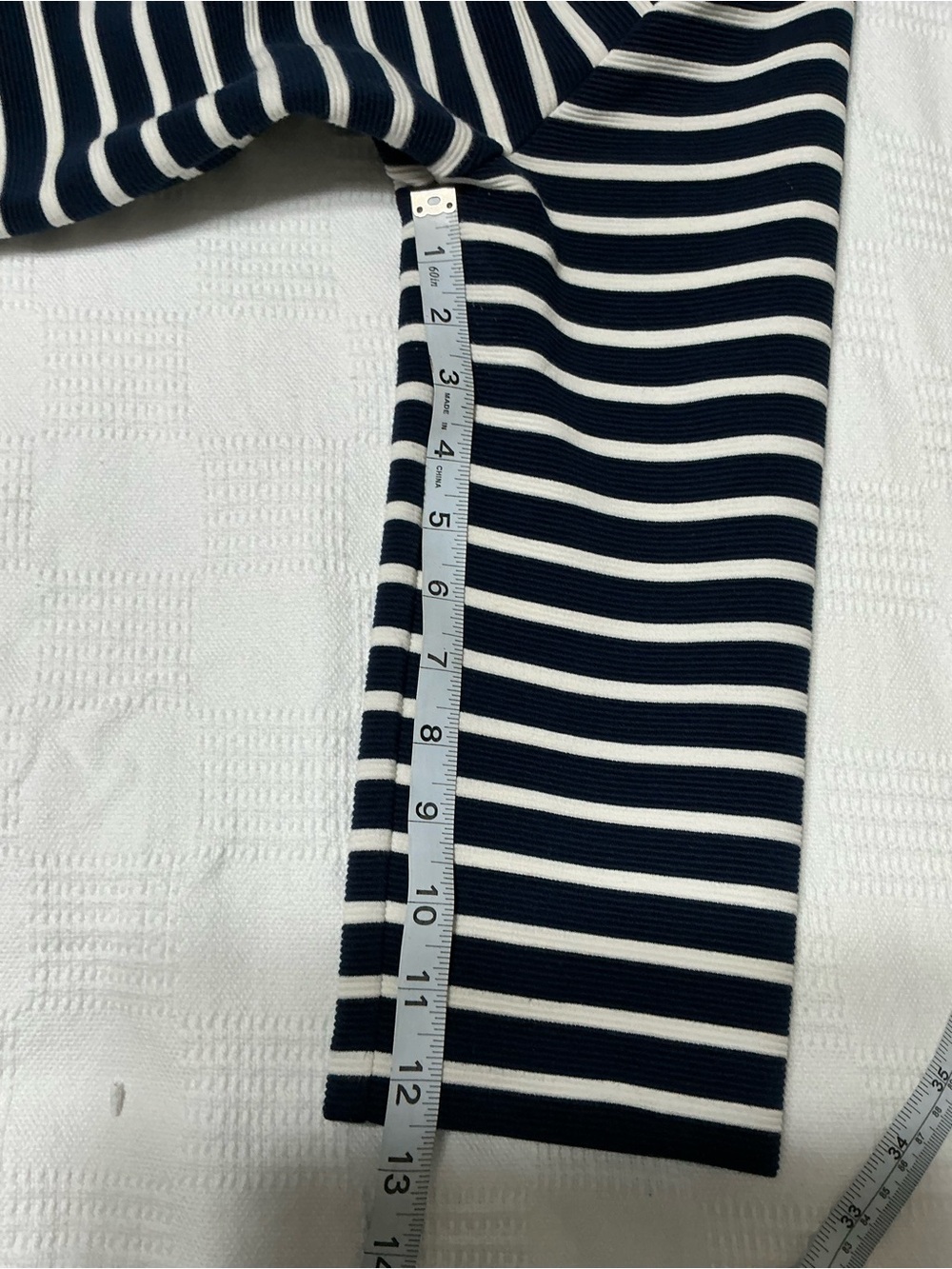 EUC Boden Bronte Ottoman Navy White Stripe Knit Midi Dress Pockets US 12R - Picture 12 of 15